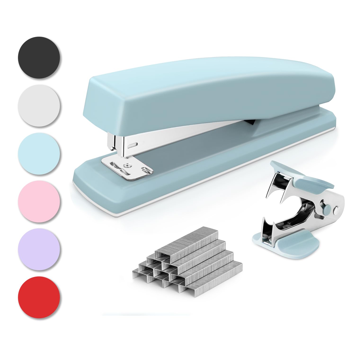 Climberty® Stapler Office Stationery Stapler Kit, with Staple Remover & 1000-count No.10 Staples Refills, 80 Staple Capacity Per Load, for Office, School, Daily Climberty® Stapler Office Stationery Stapler Kit, with Staple Remover & 1000-count No.10 Staples Refills, 80 Staple Capacity Per Load, for Office, School, Daily